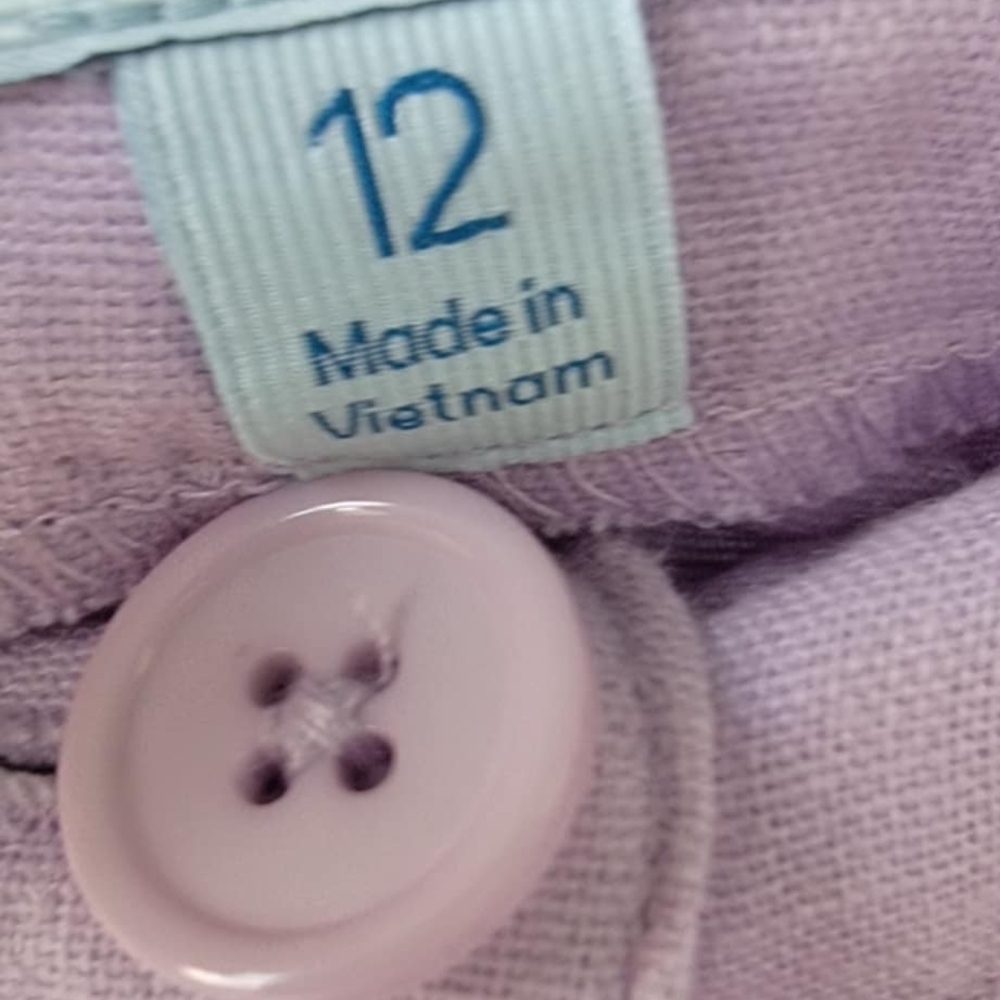 Purple Linen Blend Shorts - Picture 5 of 9